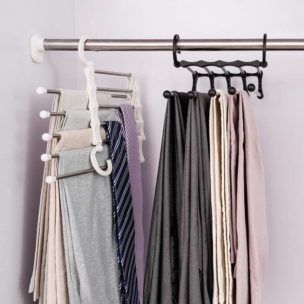 Adjustable 5-in-1 Trouser Pants Hanger – Buy 1 Get 1 Free 🔥