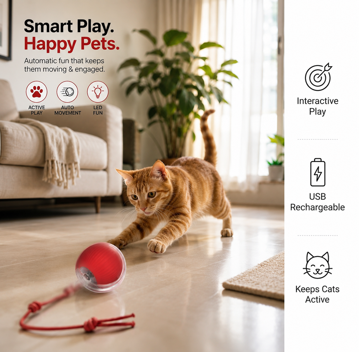 PawChase™ – Interactive Self-Moving Chase Ball