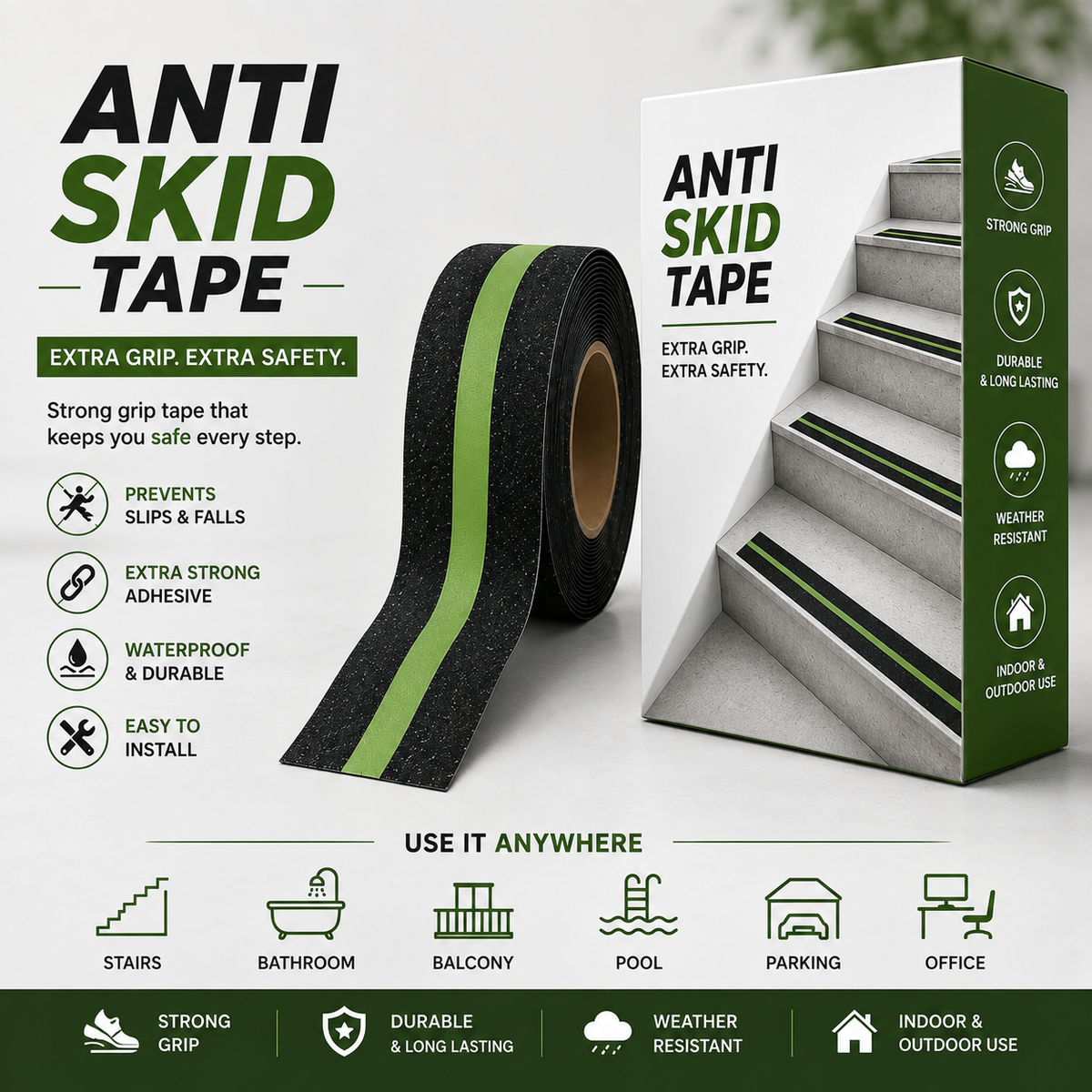 GlowGuard™ - Anti-Skid Safety Tape