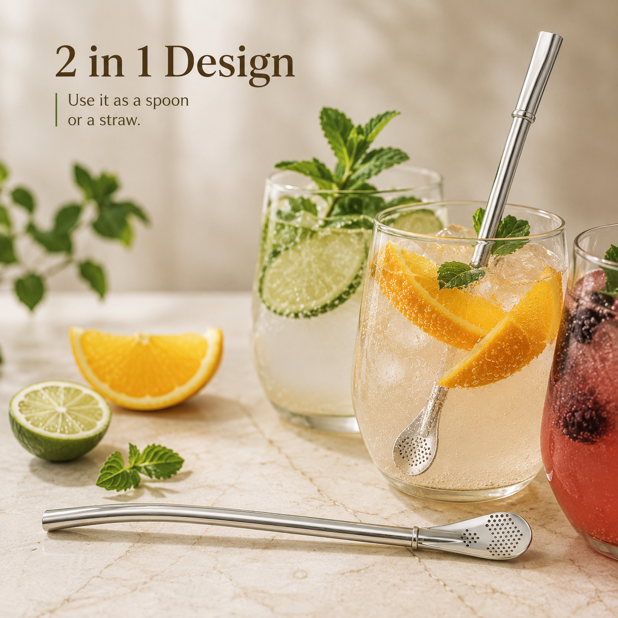 Sip & Strain™ – 2-in-1 Smart Straw