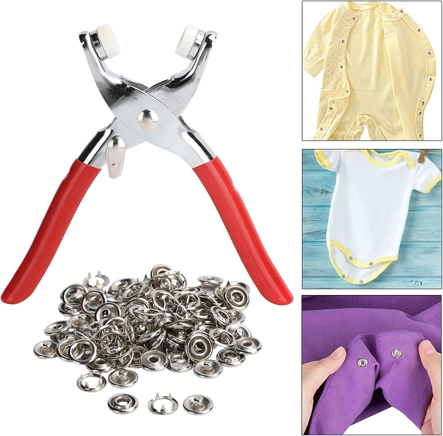 Snap Button Fastener Plier Tool Kit 🔧