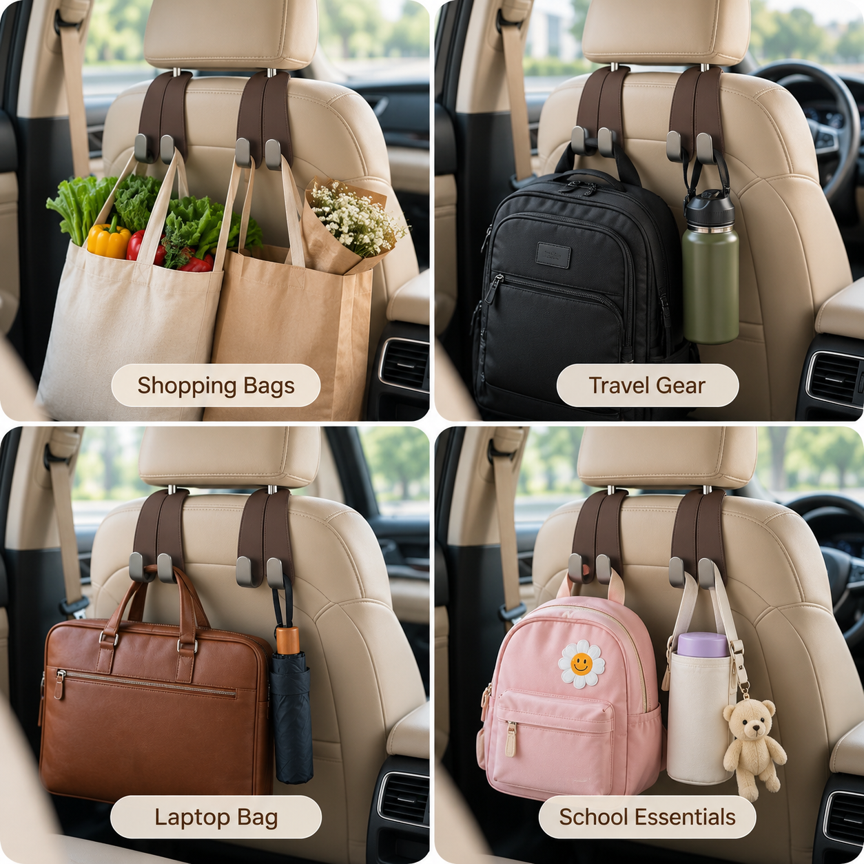 BagBuddy™ — Car Headrest Bag Hook