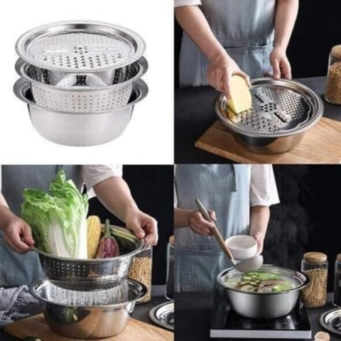 Stainless Steel Fine Mesh Strainer Set