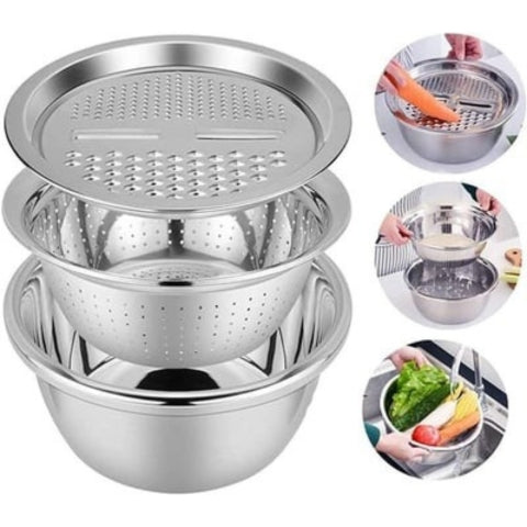 Stainless Steel Fine Mesh Strainer Set
