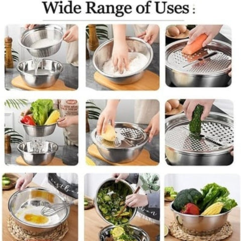 Stainless Steel Fine Mesh Strainer Set