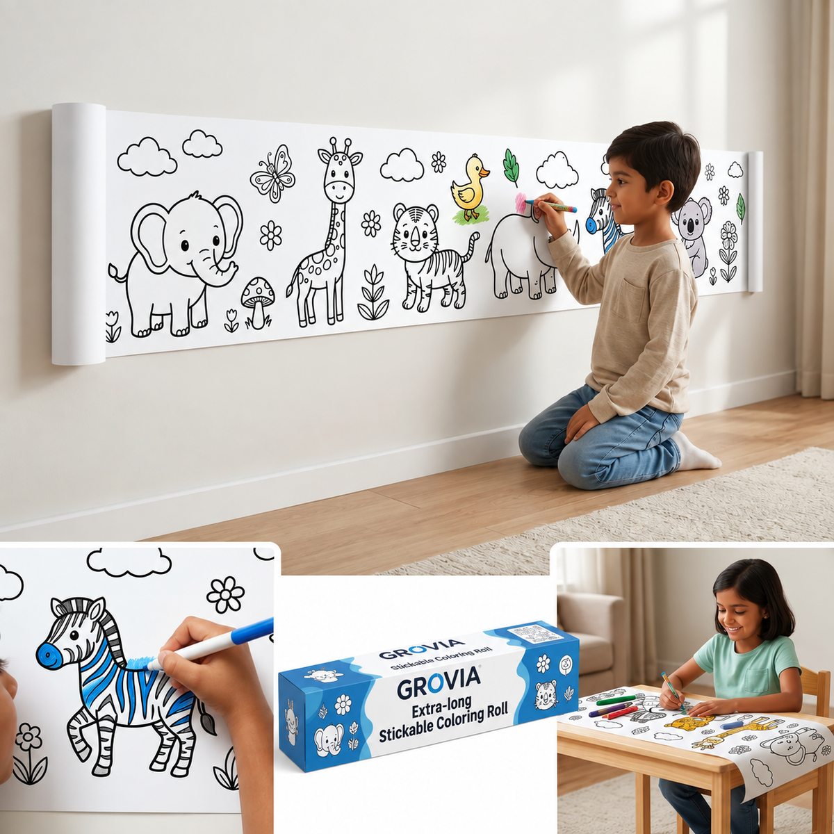 DoodleRoll 3 metre kids colouring roll