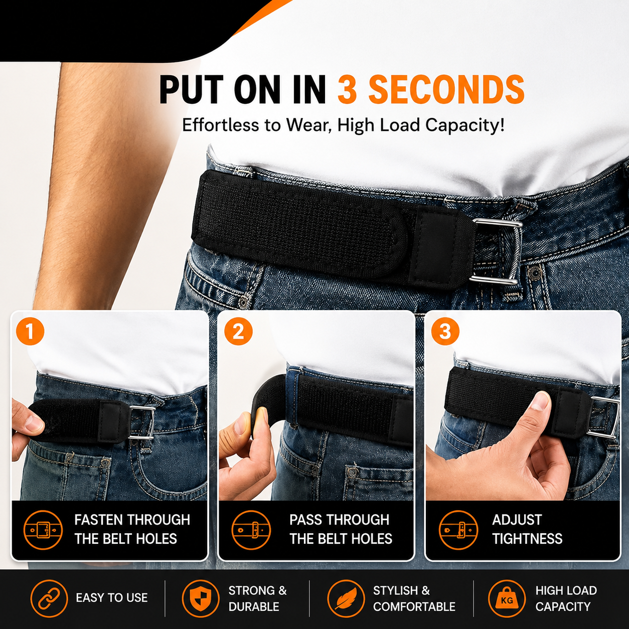 buckle less belt