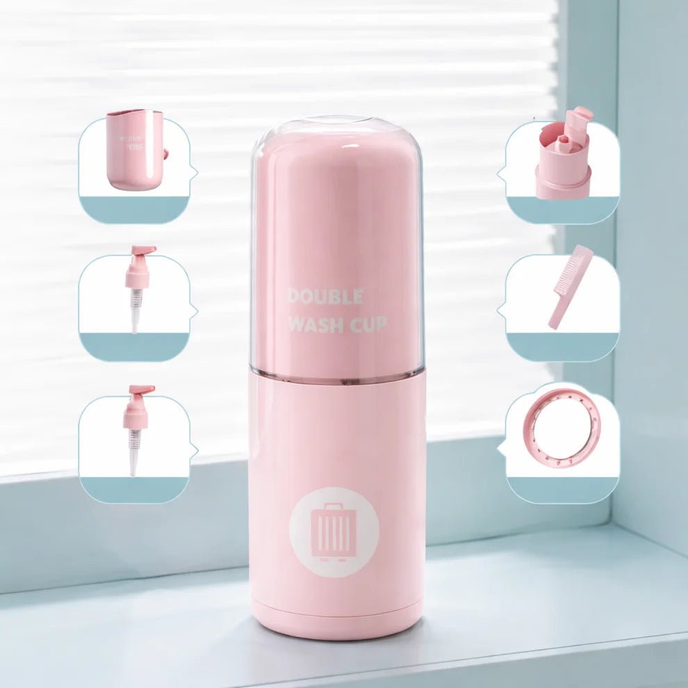 TraveLuxe™ Premium 6-in-1 Travel Toiletry Dispenser