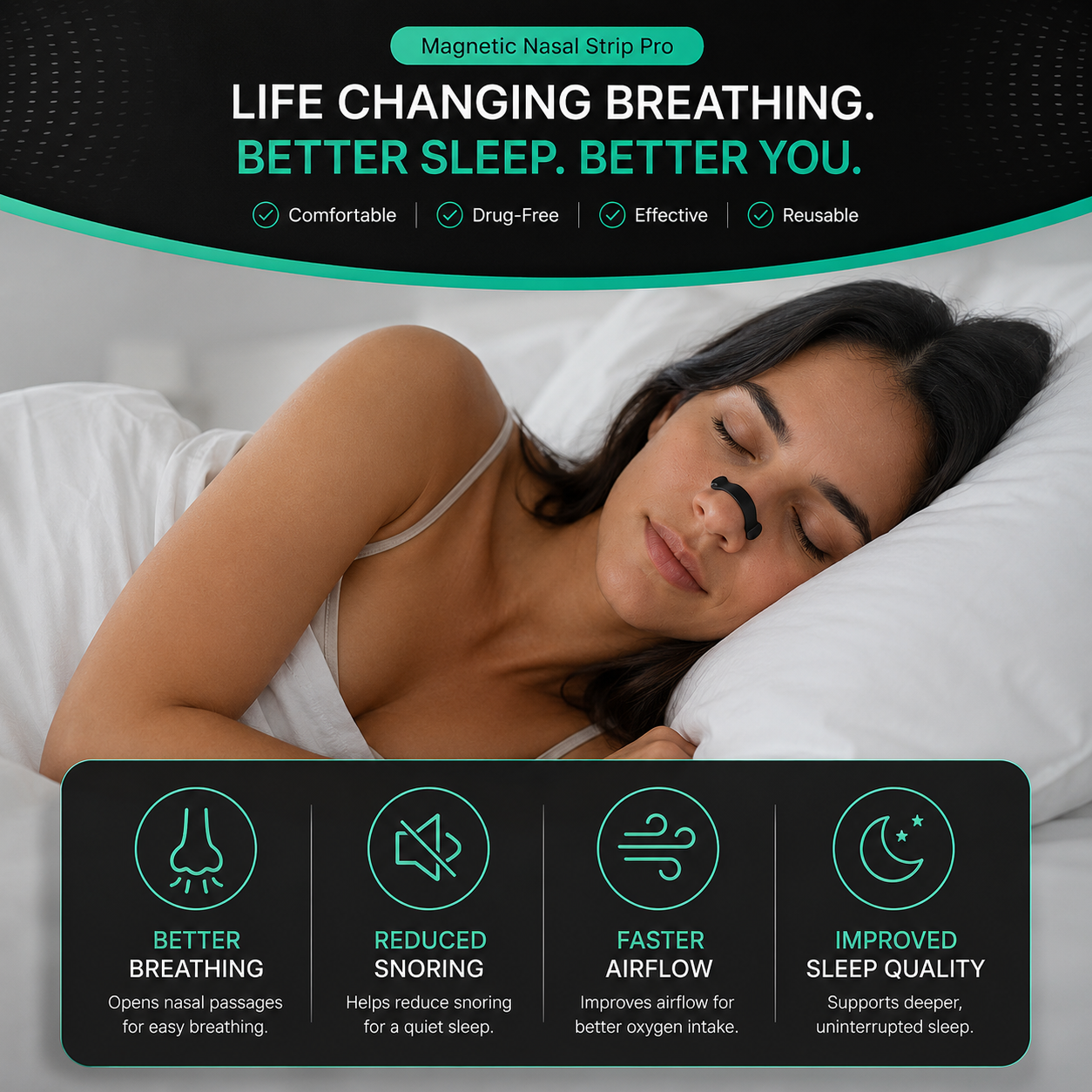 SleepEase™ Magnetic Nasal Strips