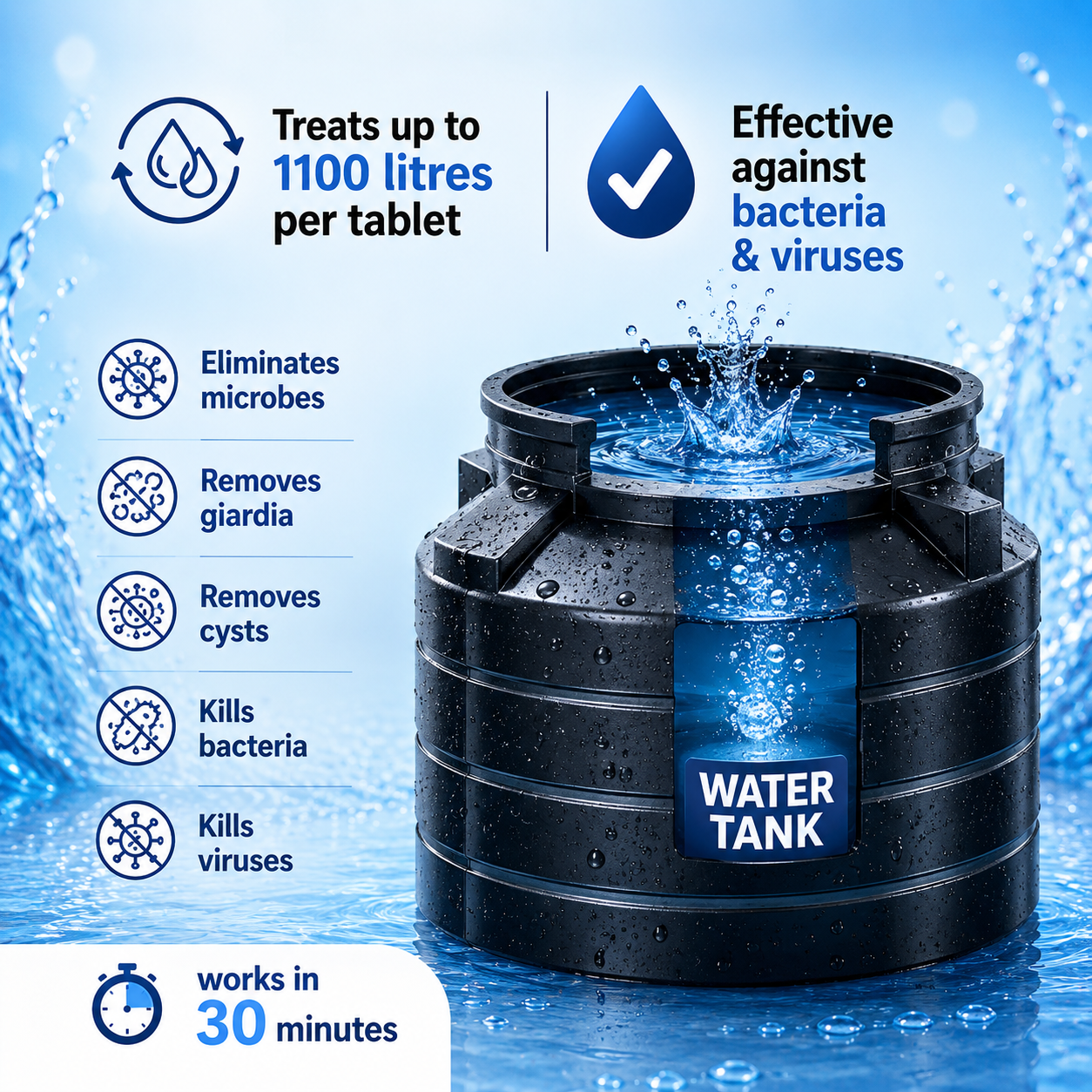 TankPure™ - Water Purification Tablets