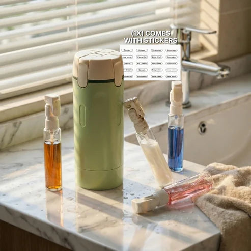 LuxePort™ 4-in-1 Travel Bottle Kit