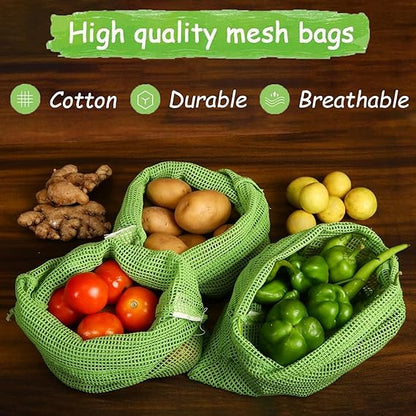 Natural Cotton Vegetables Bags For Fridge Storage