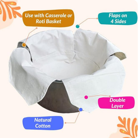 WarmNest™ - Double Layer Cotton Roti Cover Wrap
