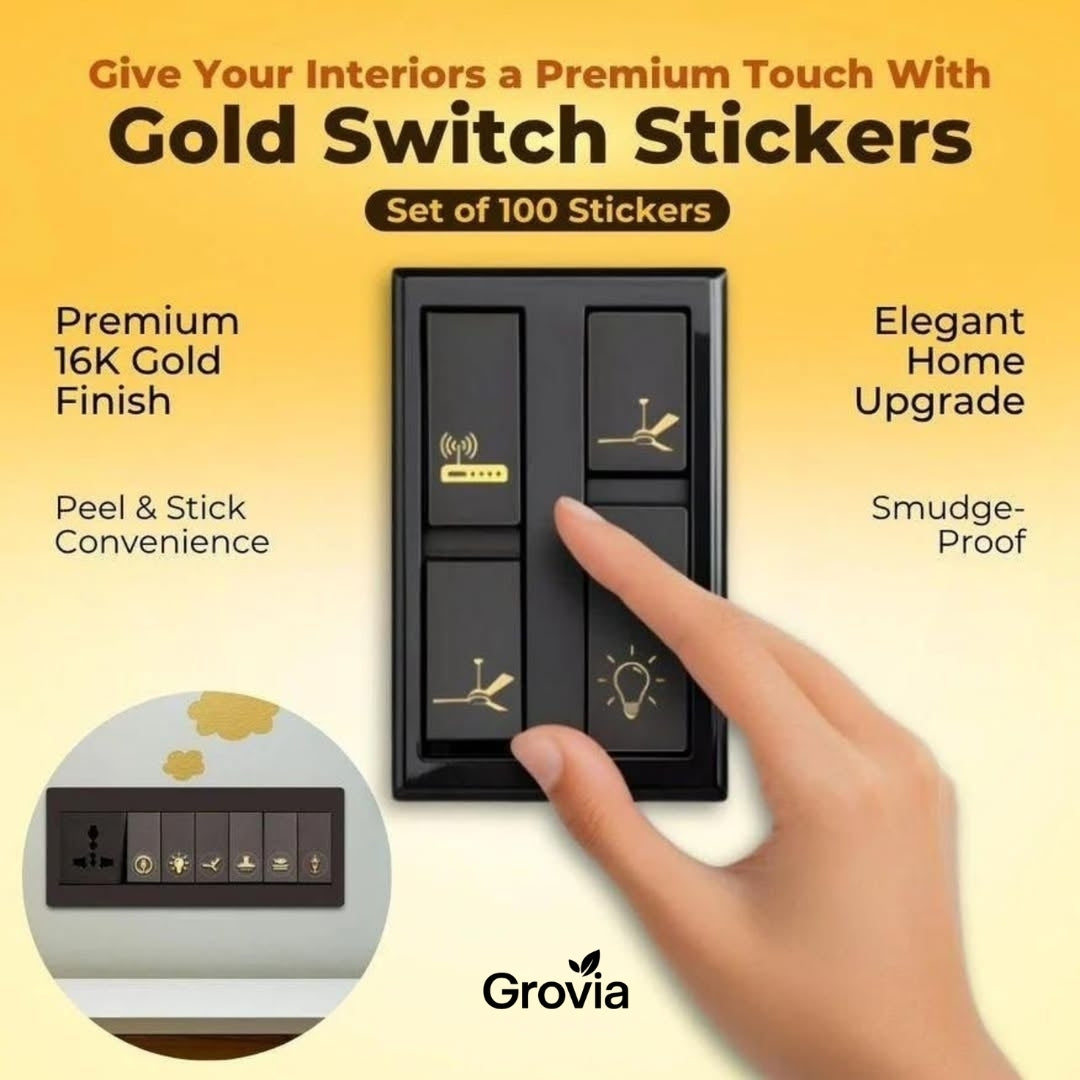 Double Switch Sticker Gold Switch Stickers – Grovia