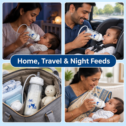SnuggleSip for home, travel and night feeds