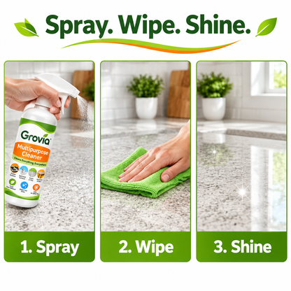 Spray, wipe, shine - how to use