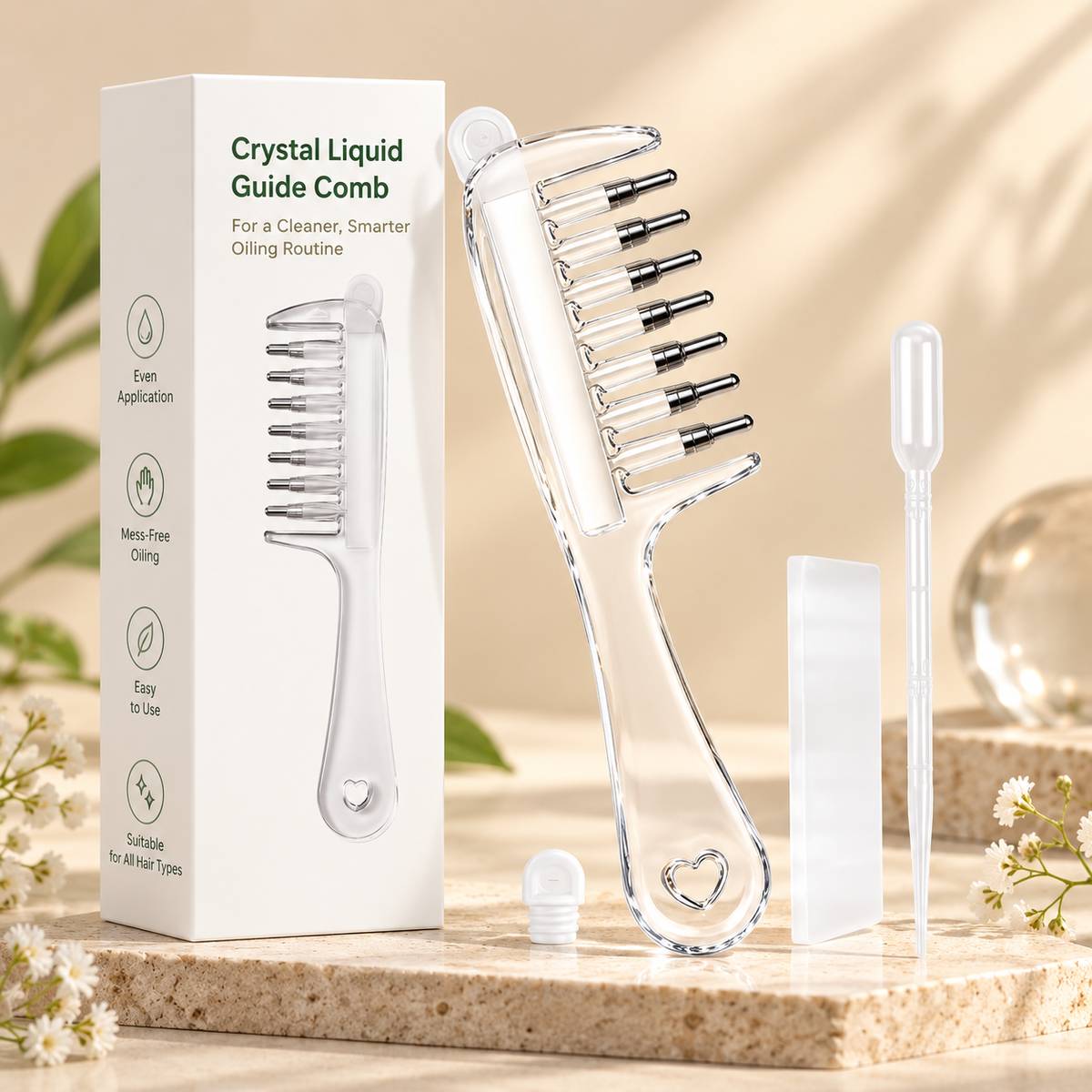 ScalpEase™ Scalp Oil Applicator Comb