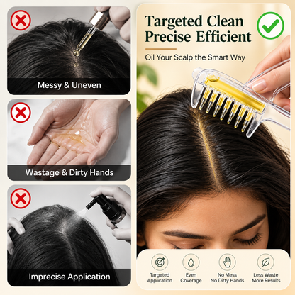 ScalpEase™ Scalp Oil Applicator Comb
