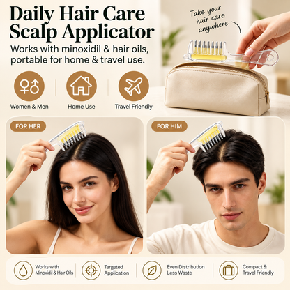 ScalpEase™ Scalp Oil Applicator Comb