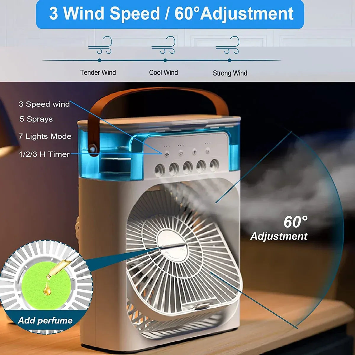CoolWave™ 4-in-1 Premium Portable Mini Air Cooler