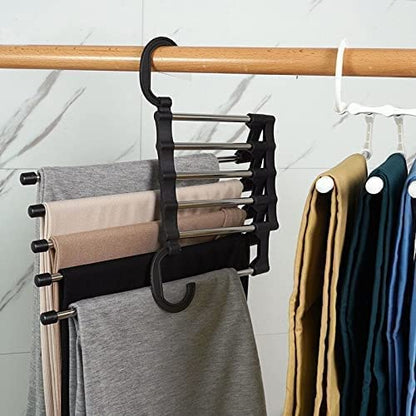 Adjustable 5-in-1 Trouser Pants Hanger – Buy 1 Get 1 Free 🔥
