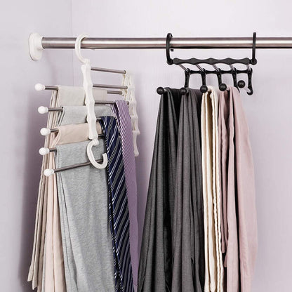 Adjustable 5-in-1 Trouser Pants Hanger – Buy 1 Get 1 Free 🔥