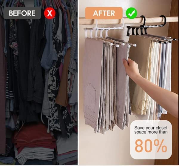 Adjustable 5-in-1 Trouser Pants Hanger – Buy 1 Get 1 Free 🔥