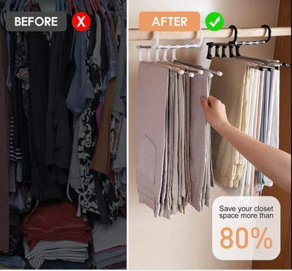 Adjustable 5-in-1 Trouser Pants Hanger – Buy 1 Get 1 Free 🔥
