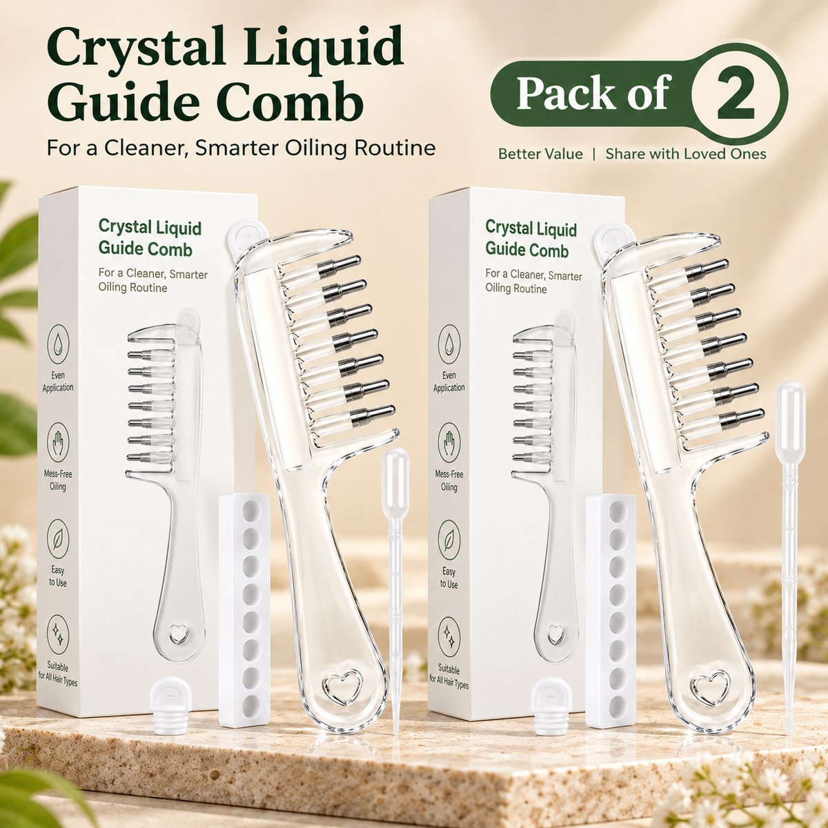 ScalpEase™ Scalp Oil Applicator Comb